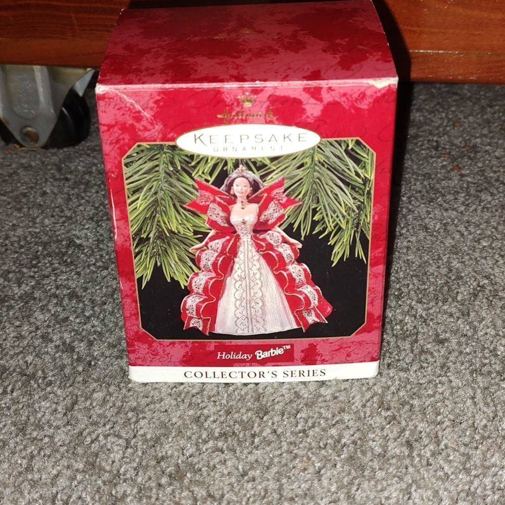 Vintage Barbie Holiday 1997 Mattel Hallmark Keepsake Ornament Collectible Figure